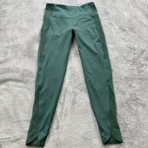 DSG Momentum 7/8 High Rise Leggings Womens Size Small Sea Green Stretch Yoga NEW